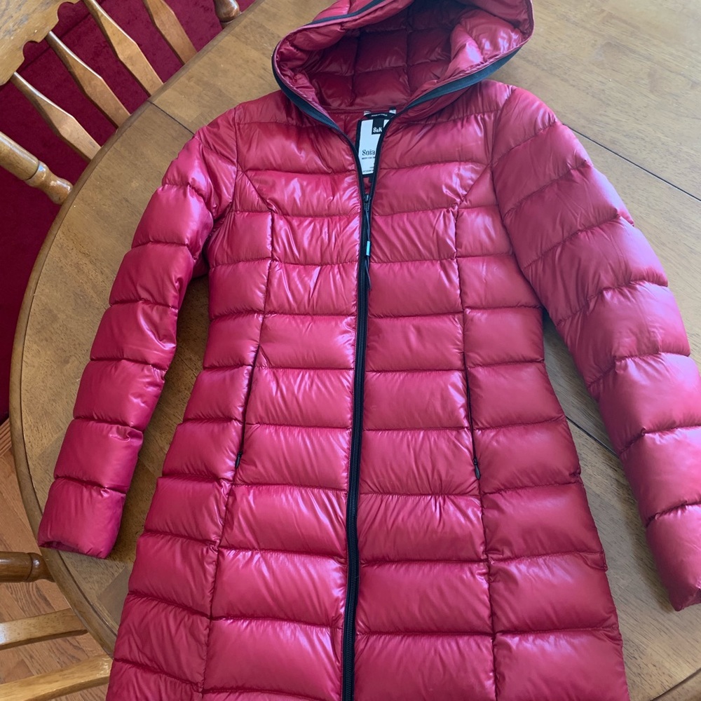 soia & kyo red puffer coat